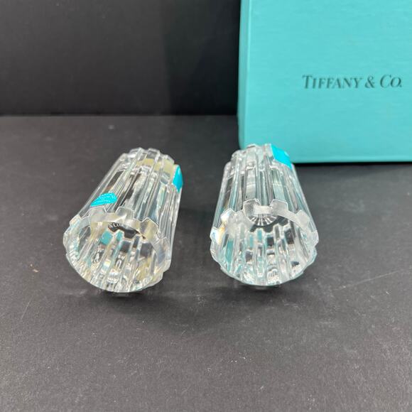 Tiffany & Co. Atlas heavy vertical ribbed crystal candlestick holder. - Picture 4 of 6